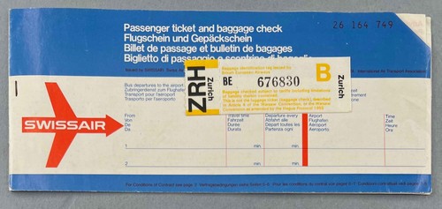 Swissair vintage used - swissair, airline