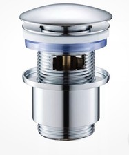 3x Waschbecken Ablaufgarnitur POP UP Ventil mit Überlauf Waschtisch ChromMessing