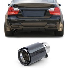 90mm Auspuff Endrohr Carbon mit Absorber für 3er BMW E90 E91 E92 E93 2005-2013