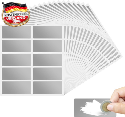 200 selbstklebende rubbellose - 200,