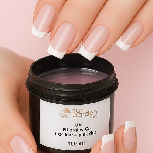 Led fiberglas gel - rose, klar