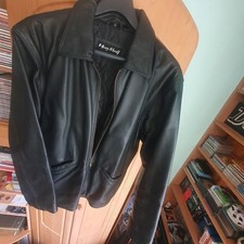 Herren Leder Jacke - Henry Morell - vielen Taschen - Farbe schwarz. 