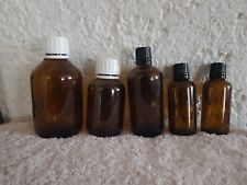 5 Apotheker Braunglas Flaschen Glas 200 ml 100 ml 50 ml für Tinkturen