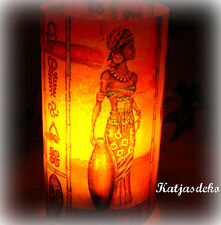 Windlicht LichthülleTischdeko Afrika Afrikanischen Frauen Masken Servietten