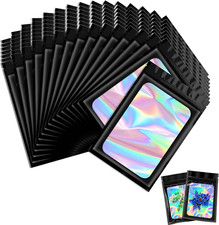Mylar Beutel 120 Stück 7x10 cm schwarz wiederverschließbare Zip Tüten