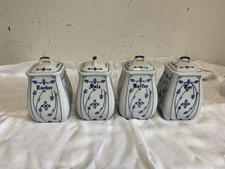 4 Stück Vorratsdosen Porzellan Fa. Winterling Indisch Blau/Strohblume