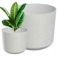 Weiße Boho Blumenampel 39cm