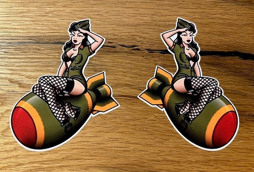 Bombe aufkleber girl - 2x,