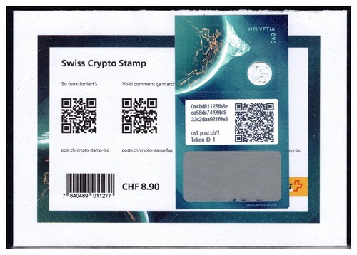 Schweiz cryp stamp - 2021, minr