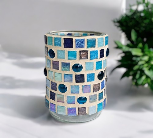 Blaues windlicht cm - blaues,