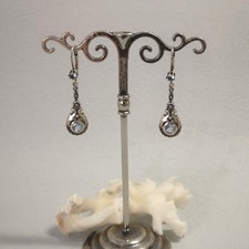 Jugendstil aqua ohrringe - jugendstil,