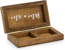 Holz hochzeitsringe box - holz, mr&mrs