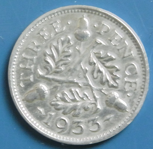 Pence 1933 george v - pence, 1933,