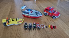 PLAYMOBIL 71569 Feuerwehr & Rettung – Boot, Auto, Jetboot + 4 Figuren