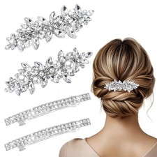 4pcs rhinestone hair clip - 4pcs,