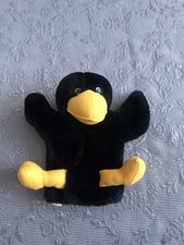 Handpuppe rabe gelb - handpuppe, 🐦‍⬛