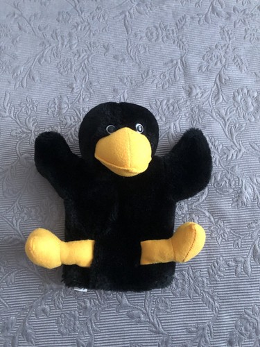 Handpuppe rabe gelb - handpuppe,