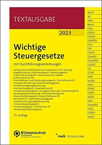 Wichtige steuergesetze mit - steuergesetze:,
