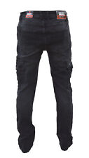 Herren Cargo Jeans Regular Slim Cargohose Destroyed  Schwarz Grau Blau 2025 Hose