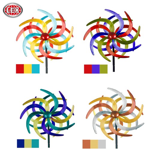 Metall doppel windrad 140x38cm - doppel,