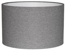 Lampenschirm für Stehlampe, Hängelam Zylinder 13-50 cm E27/E14 Grau AVOLA