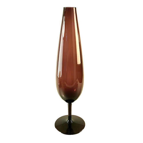 Glas vase lila - 60er, cm
