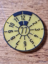 Alte ORIG. TÜV Plakette `77 historischer tüv Stempel Schild  1977 Oldtimer