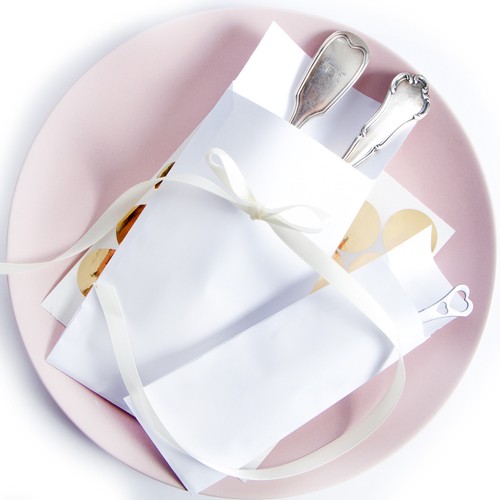 Weiße papiertüten für - 10,