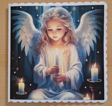 3D-Grusskarte xxl °niedlicher Schutzengel° Geburtstag NEU Handarbeit