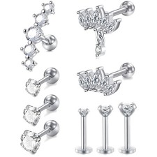 Ohrpiercing Set Edelstahl 316L Unisex Kompakt Tragbar Geschenk