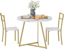 Esstisch mit 2 Stühlen Moderner Küchentisch Essgruppe Sitzgruppe für 2 Personen