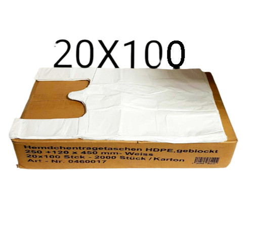 2000 plastiktüten weiss - 2000,