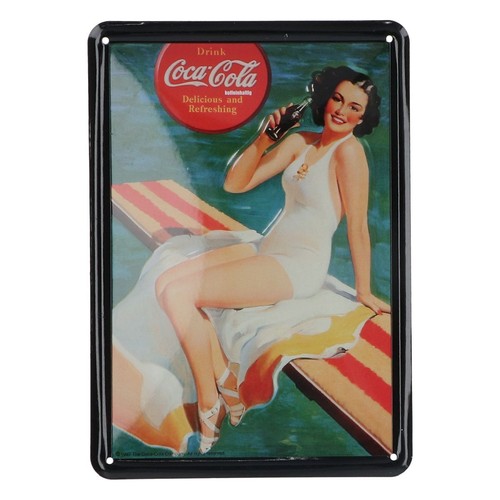Coca cola mini blechschild - cola,