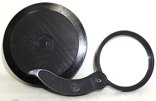 Lupe Klapplupe Leselupe Leseglas Vergrößerung 2x CCCP in Bakelit - Dose