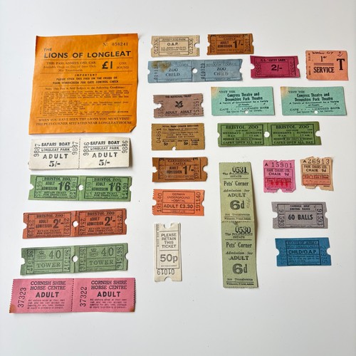 Vintage tickets zoo safari - tickets,