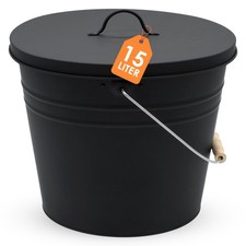 Zink Ascheeeimer Oval mit