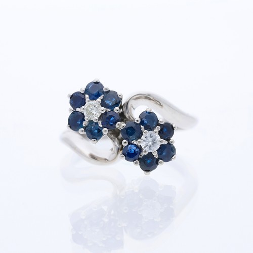 Ring diamanten saphir ct - ring, 1,18