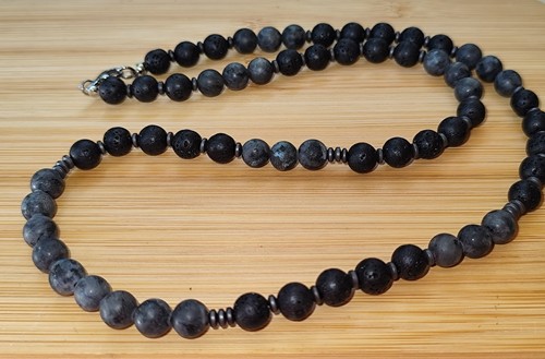 Herren naturstein perlen - herren, 8