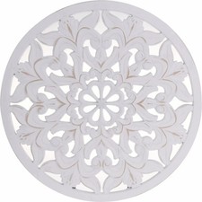 Wandornament Holz weiß 48 cm