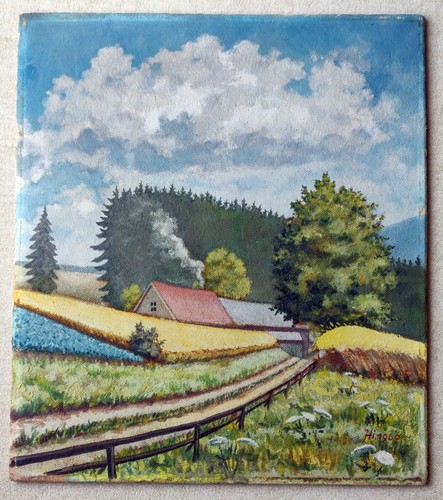 ölgemälde 1960 dorfstudie - 1960,