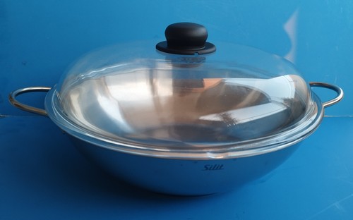 Silit edelstahl wok - edelstahl, cm
