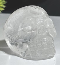 Schöner Regenbogen klar Quarz Kristall Schädel schön geschnitzt Exemplar Edelstein