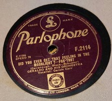 GERALDO ORCHESTRA PARLOPHONE SCHELLACKPLATTE