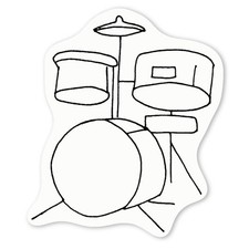 Aufkleber Sticker "Trommel
