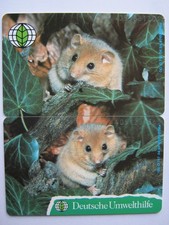 TELEFONKARTE, Deutsche Umwelthilfe,  Haselmaus DOPPEL O 716 + 717  4.94