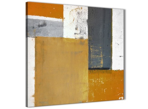 Orange grau abstrakt gemälde - orange,