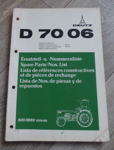 Deutz schlepper d7006 - deutz,