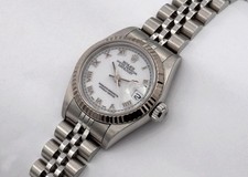 ROLEX OYSTER PERPETUAL LADY DATEJUST STAHL/18k WEIßGOLD REF.: 79174 PAPIERE/BOX