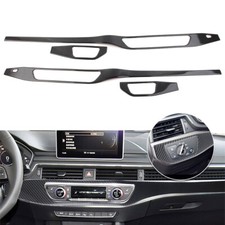 Carbon Fiber Innenraum Obere Luftauslass Abdeckung Trim für Audi A4 B9 2017-2020