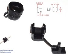 max. Ø 9,2mm Kabel Zugentlastung für Lochmontage 15,9x14mm Stärke max. 3,2mm #8